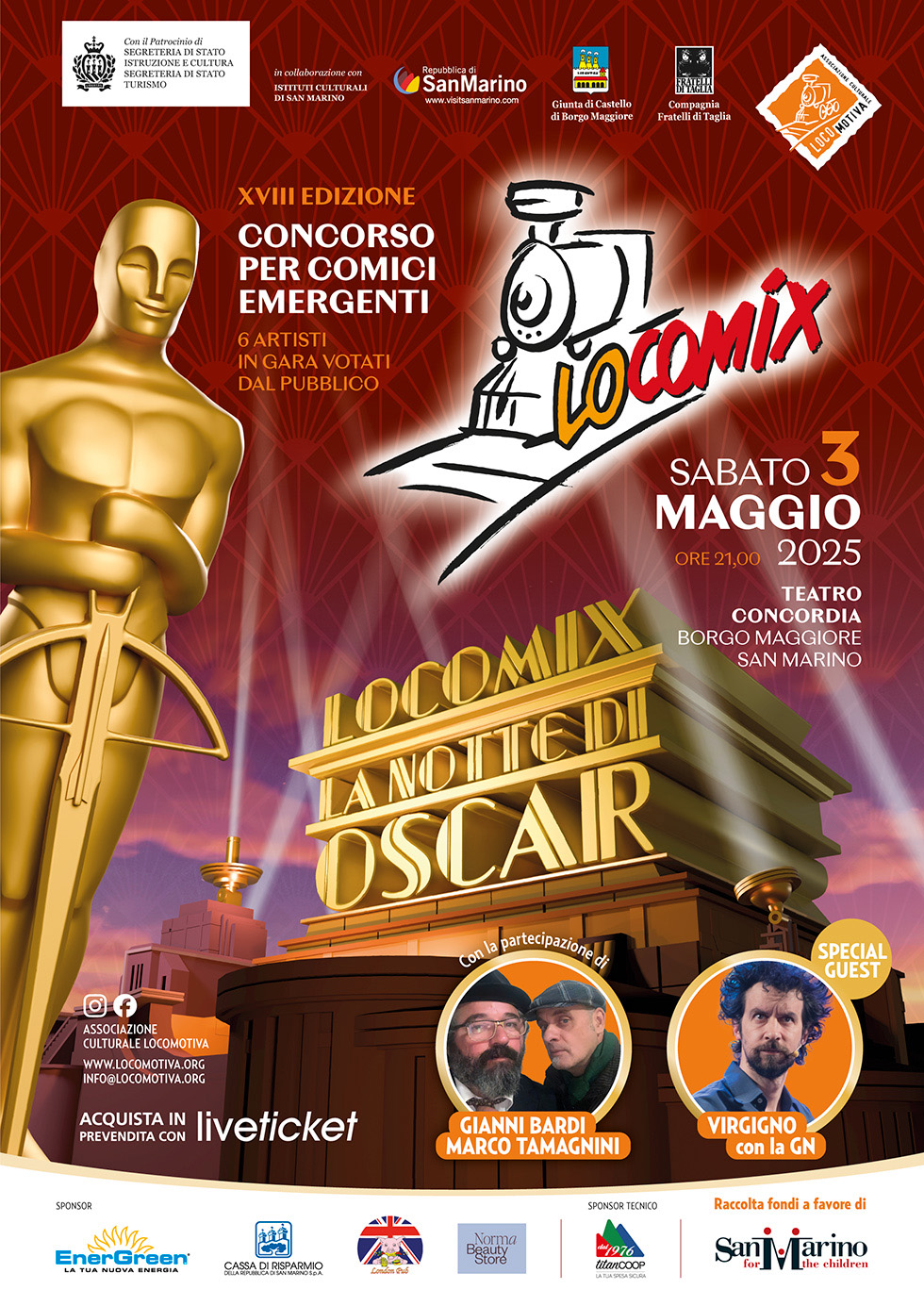 LOCOMIX - LA NOTTE DI OSCAR - SAN MARINO